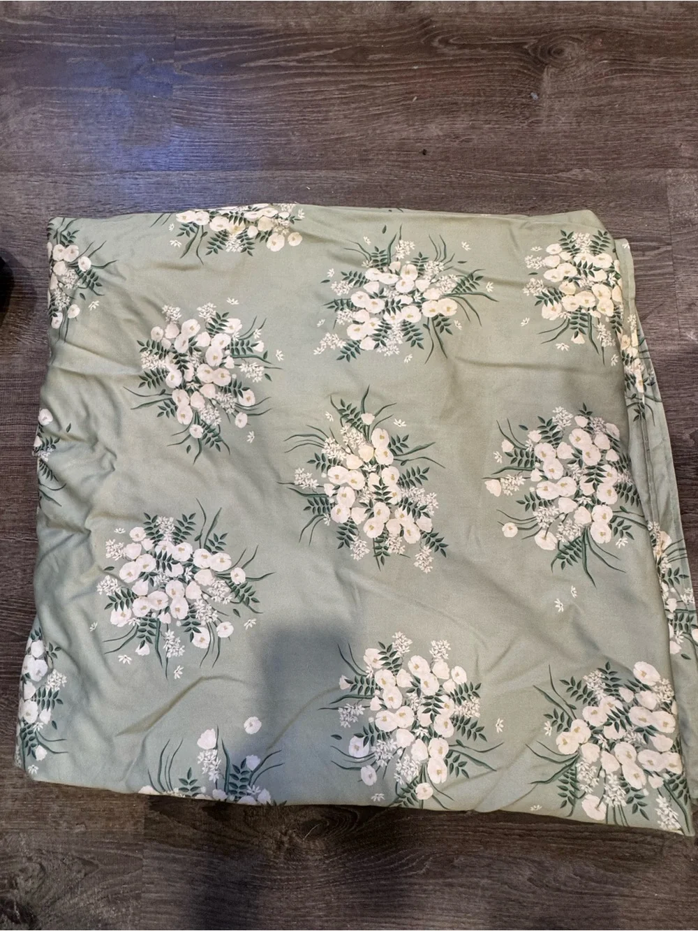 Buffy Breeze King Duvet Cover Midori Floral TENCEL Lyocell Sage Green